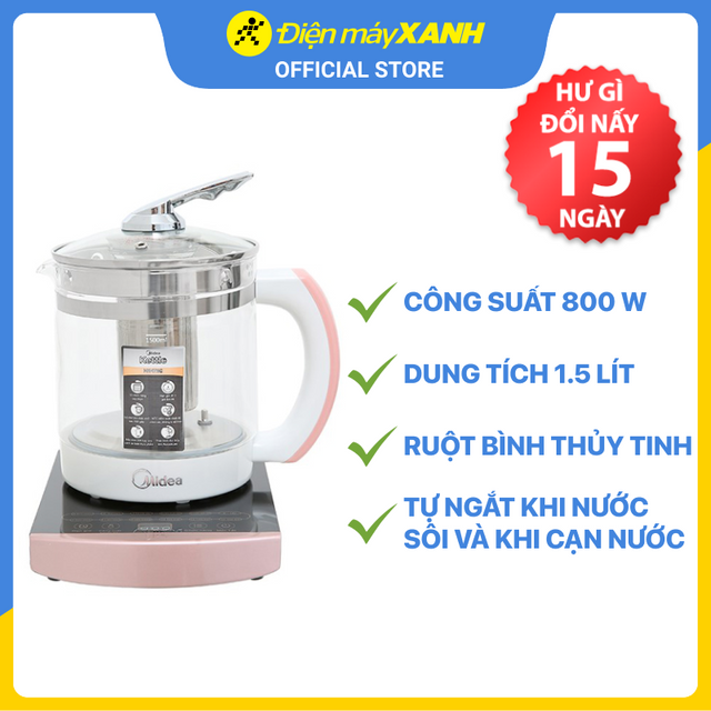 Bình Đun Siêu Tốc Midea MK-17HC (1.5 Lít) - Hàng Chính Hãng