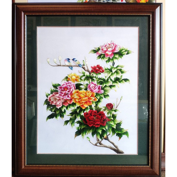Cành mẫu đơn - pq395 - 66x86cm