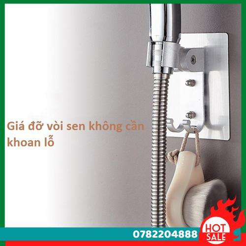 Giá Đỡ Vòi Sen Kết Hợp Móc Treo Đồ - Không Cần Đục Lỗ Trên Tường   - CH Hương Thị Miễn Phí Vận Chuyển