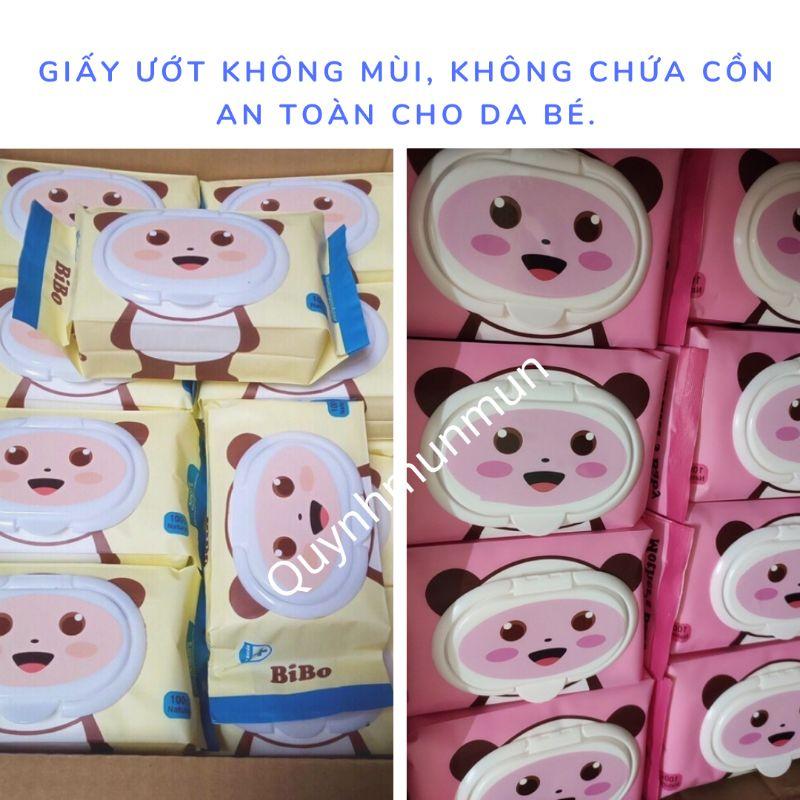 Sẵn Hàng - Giấy ướt không mùi Bibo baby (1 bịch 100 tờ rút) ... ...