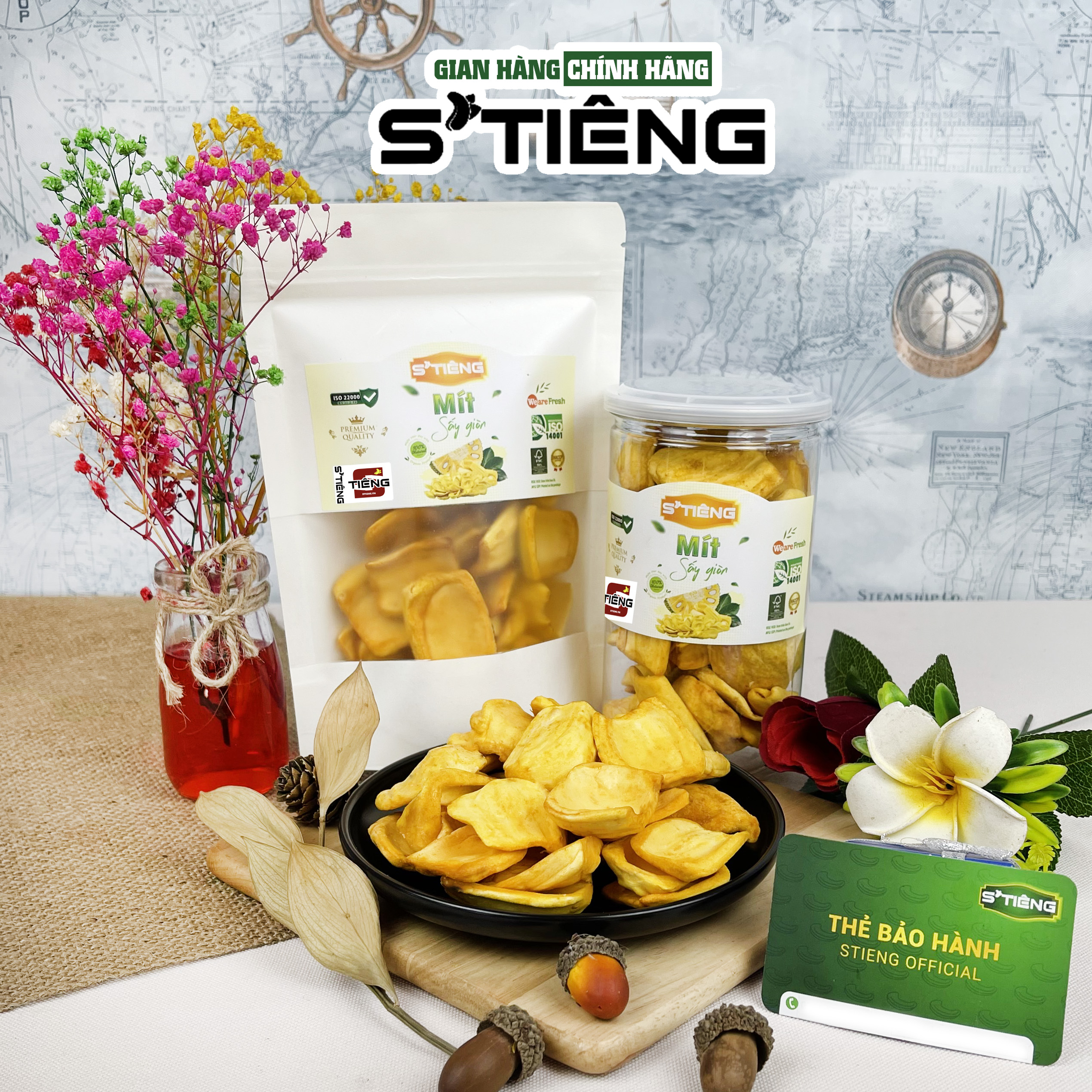 250Gr Mit Sấy Giòn Nguyên Miếng S'TIÊNG