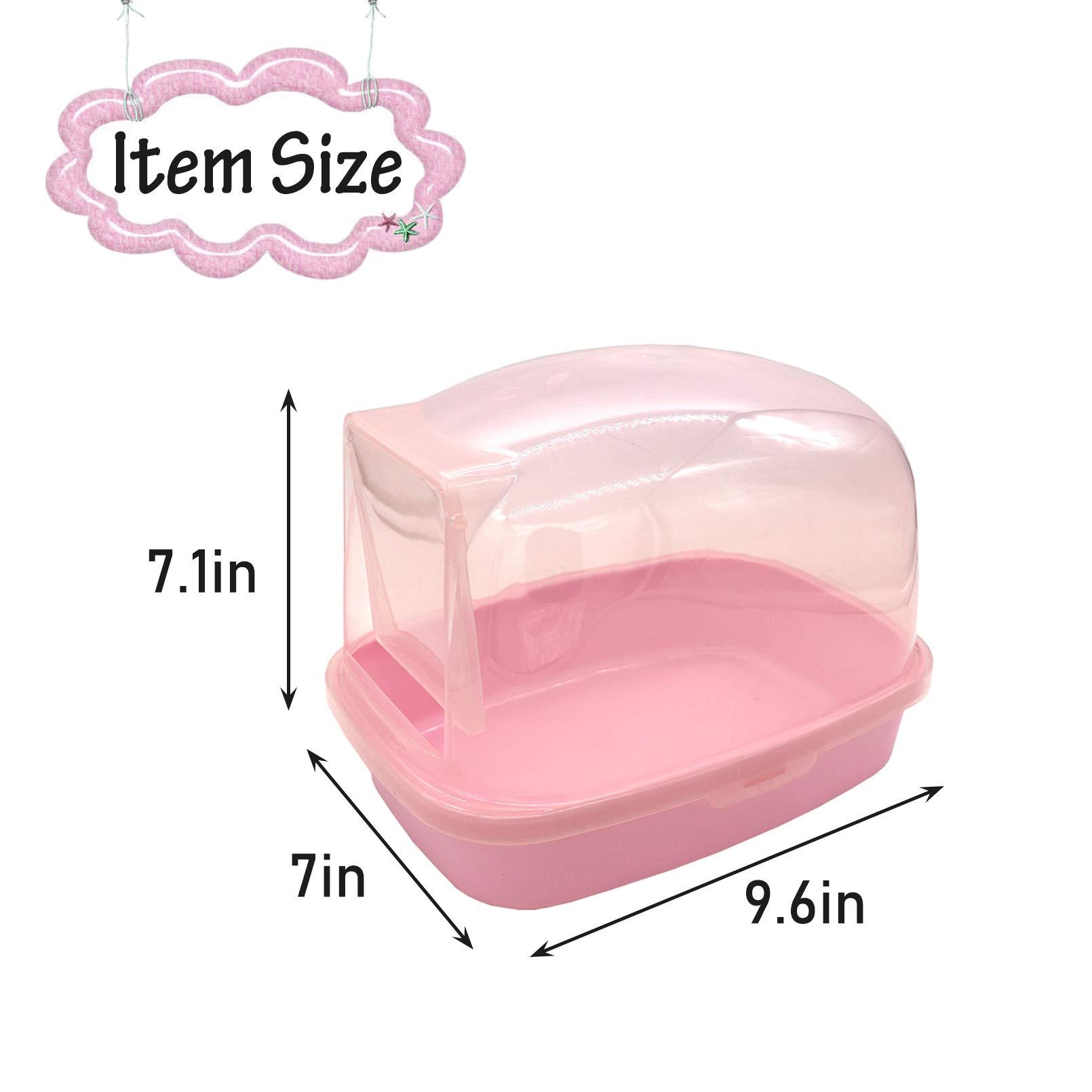 Hamster Dwarf - Phòng tắm khô - Sauchilla Sauna - Nhà vệ sinh nhựa - Lý tưởng cho Gerbilles, nhím, sóc và các động vật nhỏ khác