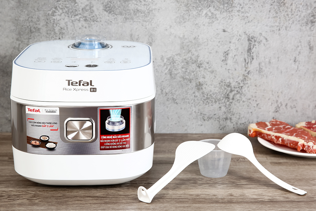 Nồi cơm điện cao tần Tefal 1.5 lít RK762168 Công suất 1200W, 14 chế độ nấu cơm cháo - Hàng chính hãng