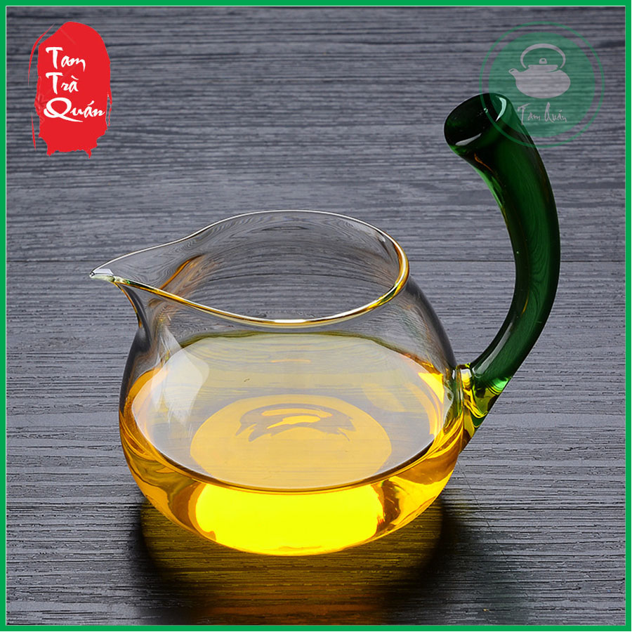 Tống trà thủy tinh chịu nhiệt cán ngược 360ml