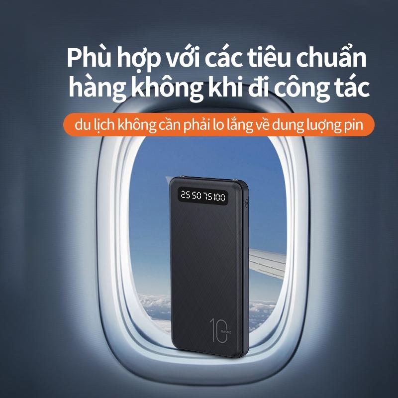 Sạc Dự Phòng 10000mAh BASIKE Đầu ra USB cho iPhone Huawei Samsung-Hàng chính hãng