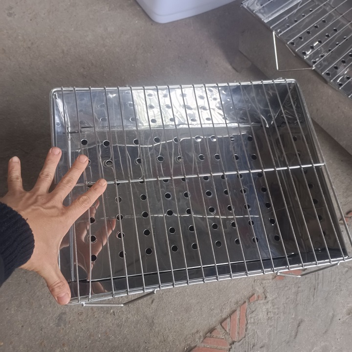 Bếp nướng than hoa ngoài trời loại lớn có chân kèm vỉ nướng cao cấp