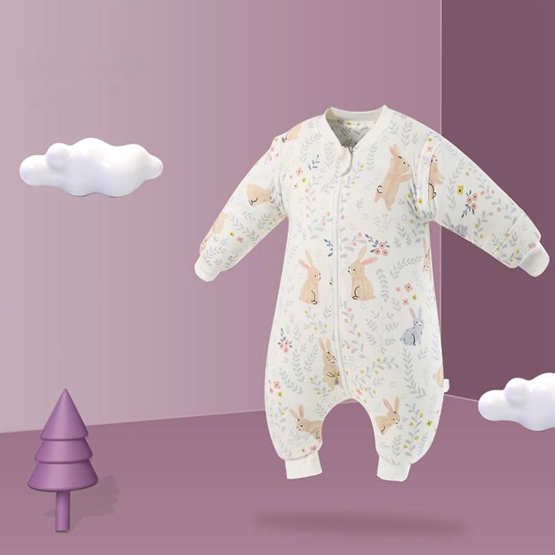 Cho Bé Mùa Đông Cotton Kẹp Đồ Ngủ Cho Bé Ấm Áp Romper Áo Liền Quần Homewear Trẻ Sơ Sinh Túi Ngủ Trẻ Em Hoạt Hình Mềm Mại Đi Ngủ Dây Kéo Jumpsuit 1-5T