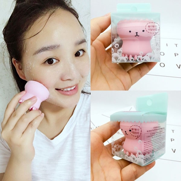 Cọ rửa mặt và Massage Beauty Silicon - Giao màu ngẫu nhiên