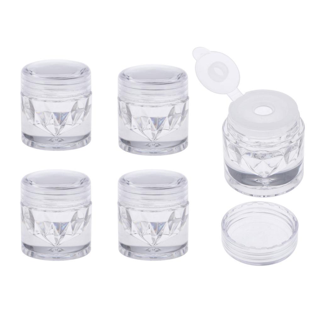 Empty Loose Powder Case W/ Sifter Refillable Eyeshadow Blusher Jars 3ml 10x