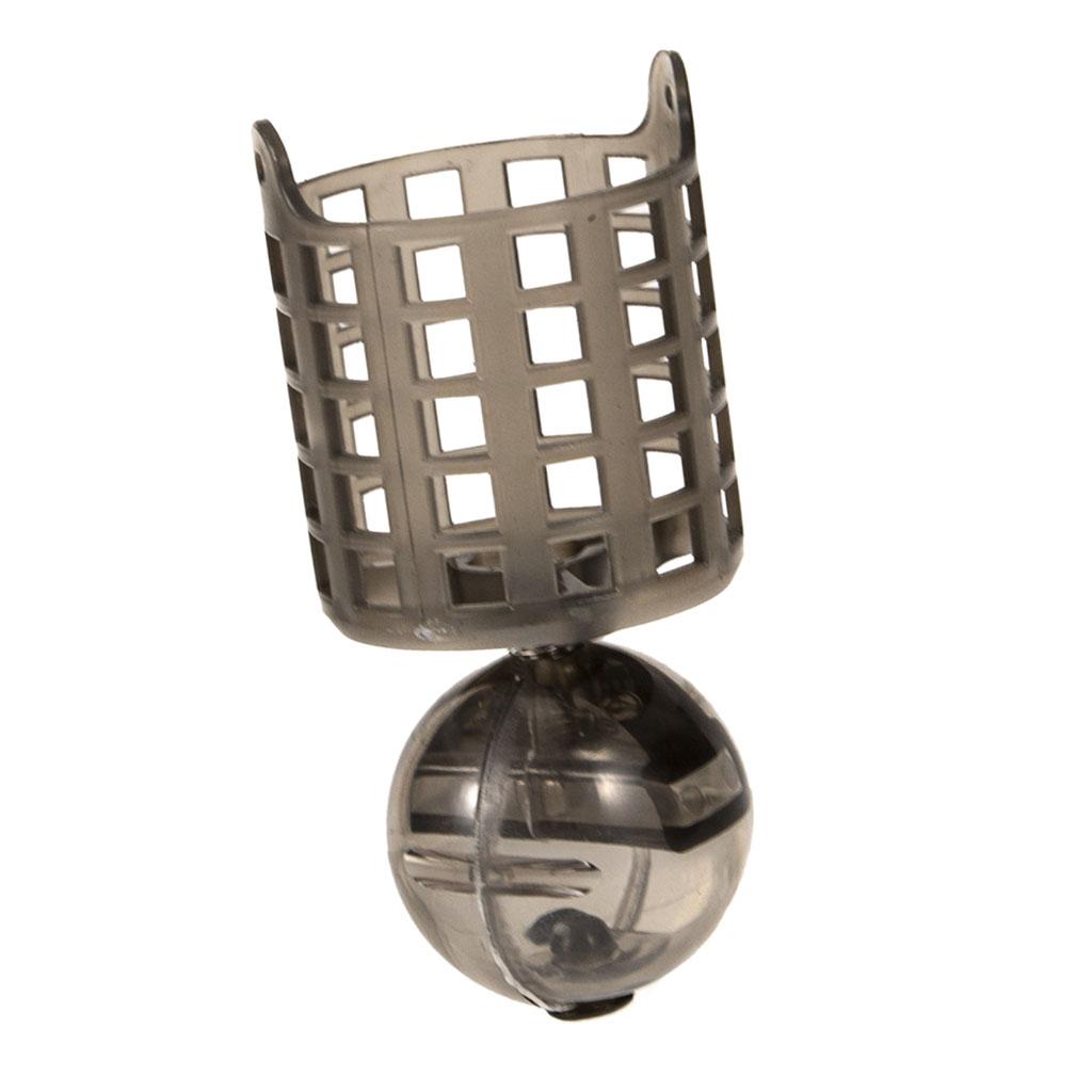 2x Fishing Bait Feeders Adjustable Weight Bait Cage Inline Method Feeder L/M