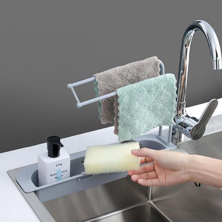 KỆ BỒN RỬA CHÉN THÔNG MINH CO GIÃN RÚT GỌN 35-50CM BẰNG NHỰA CAO CẤP
