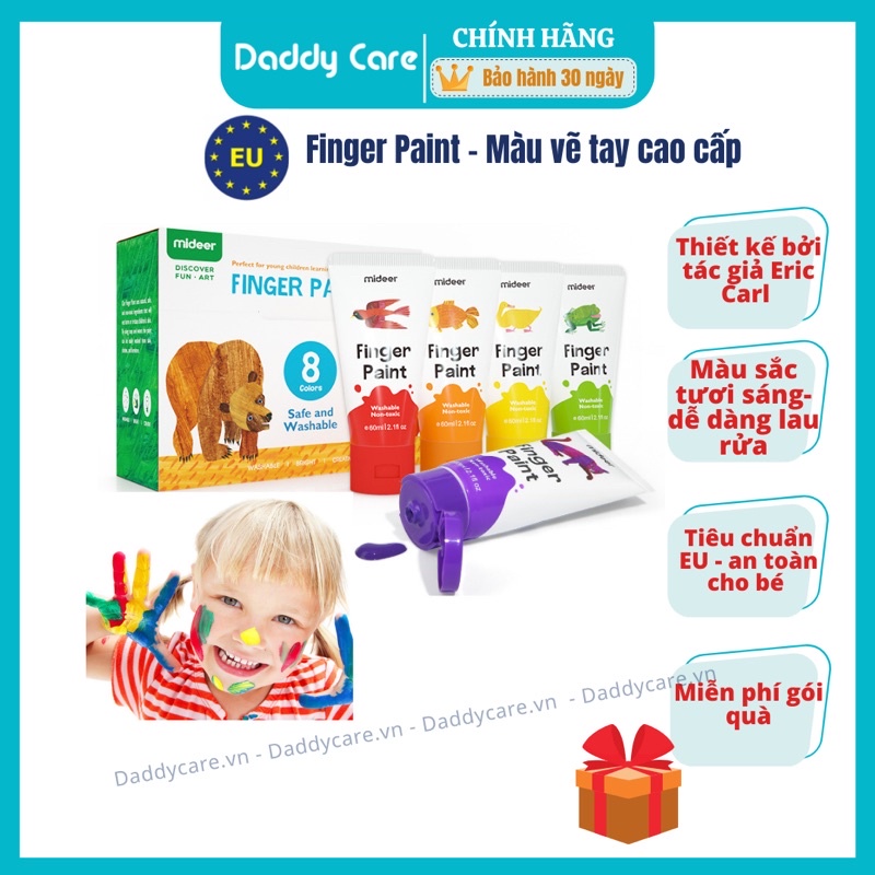 Bộ tô màu cho bé Mideer Finger Paint, Đồ chơi Sáng Tạo Cho Trẻ Em Từ 2,3,4,5,6 Tuổi