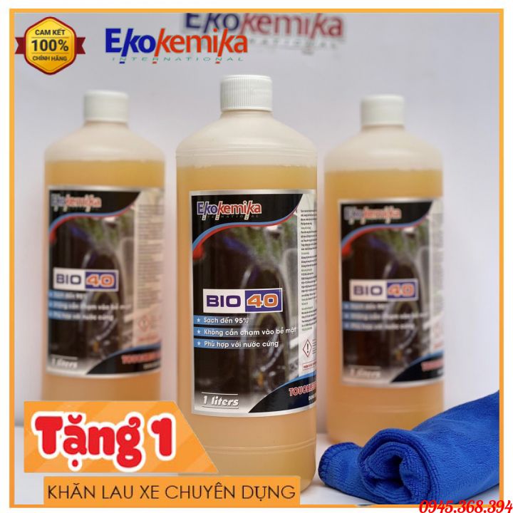 Dung dịch rửa xe không chạm cao cấp nhập khẩu từ Châu Âu - Ekokemika Bio 40 Tặng 1 khăn lau xe