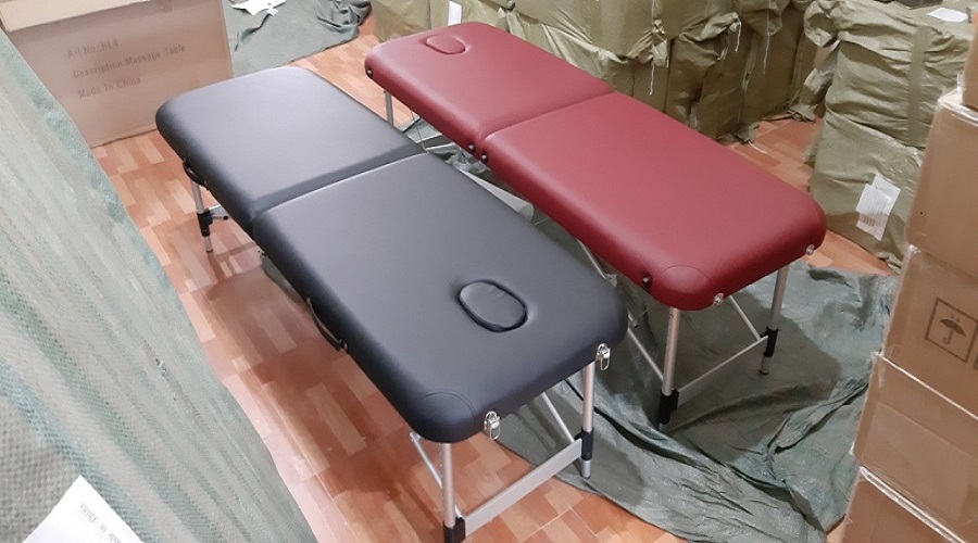 Giường massage bấm huyệt gấp gọn chân hợp kim nhôm (Model HL4
