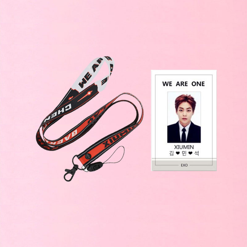 Combo dây đeo thẻ EXO và card cứng XIUMIN EXO