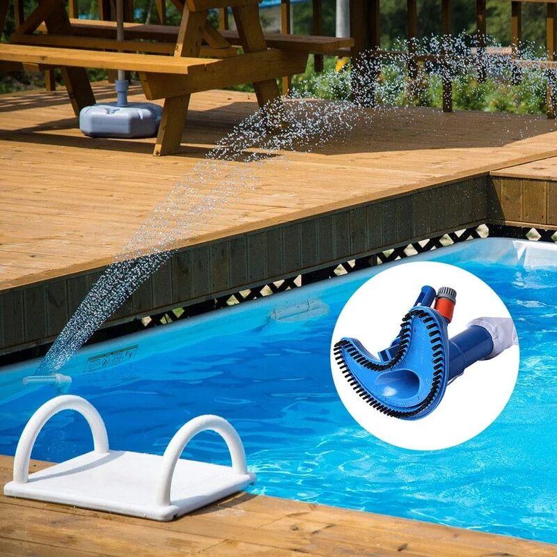 Bể bơi Broason Phụ kiện chất tẩy rửa chân không Discinfant Công cụ làm sạch Công cụ hút đầu Fountain Spa Pool Pool Bàn chải (màu: màu xanh, loại phích cắm: EU)