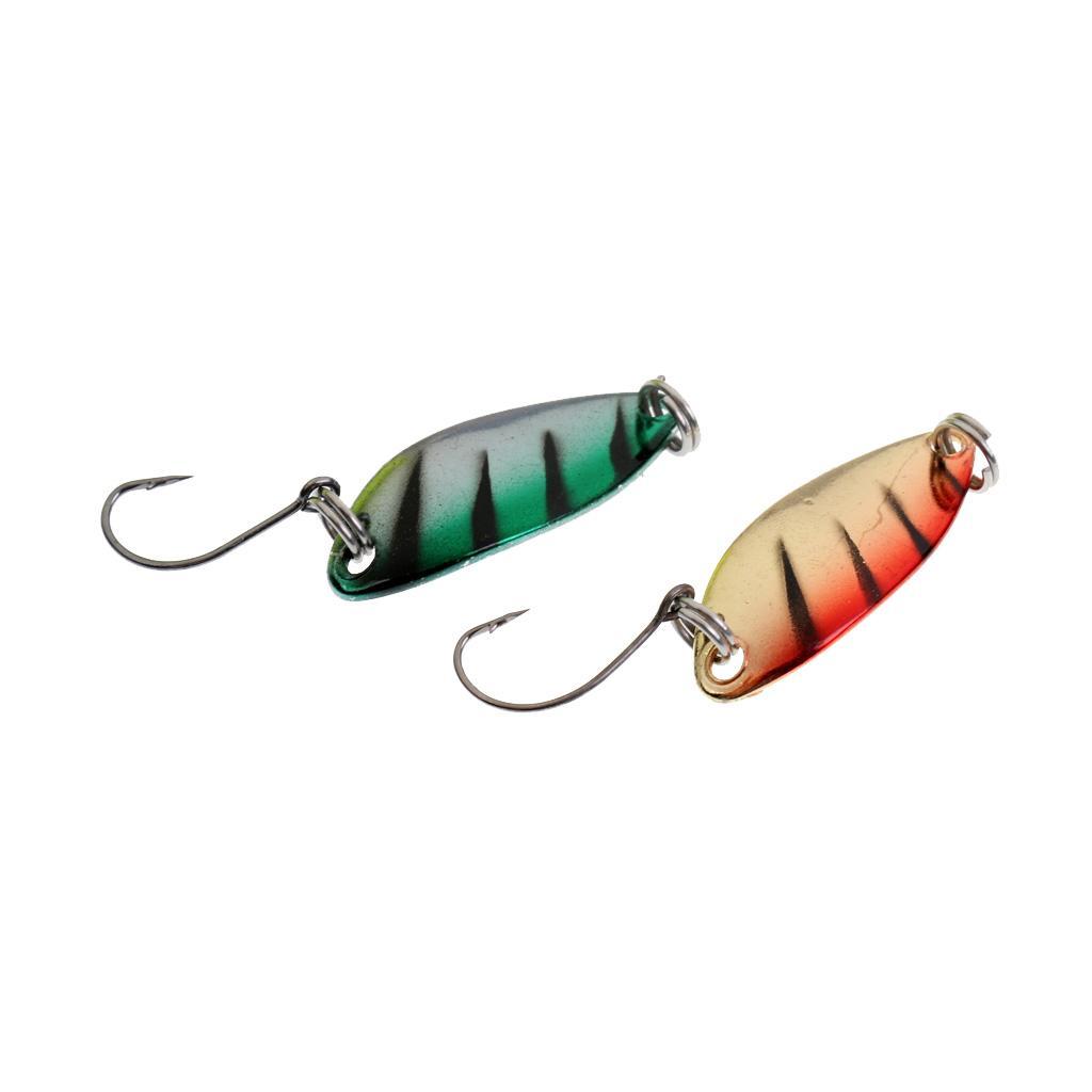 Fishing Lures Metal Spoons Hard Baits 16pcs Set Fishing Lures Spinner Baits Single Hook Tackle Salmon Bass