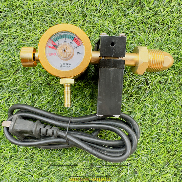 Đồng Hồ Hàn Mig Tiết Kiệm Khí Co2 220V Ren Ngoài