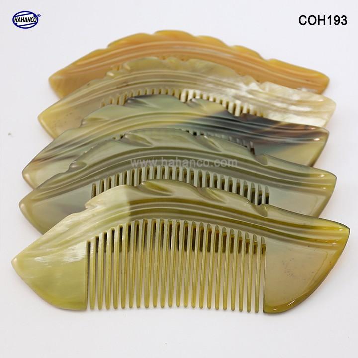 Lược sừng lá khía đẹp COH193 - Lược sừng xuất Nhật - Chăm sóc tóc
