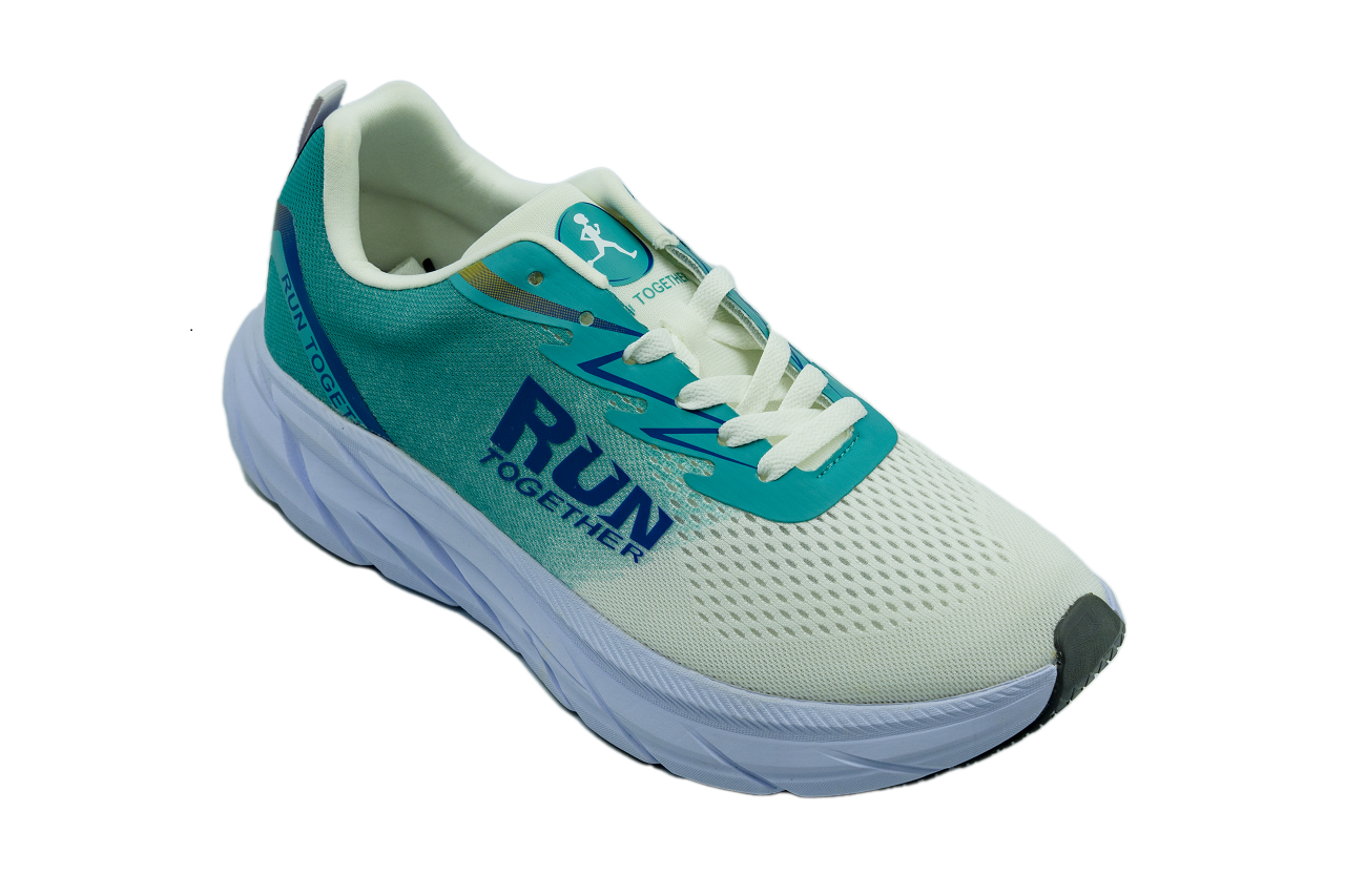 Giày thể thao chạy bộ Run Together công nghệ gắn chip thông minh - Giày sneaker màu xanh đế cao