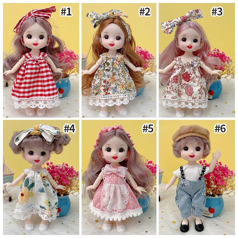 Bộ Đồ Chơi Búp Bê 17cm Xinh Xắn Cho Bé - Kiểu 3