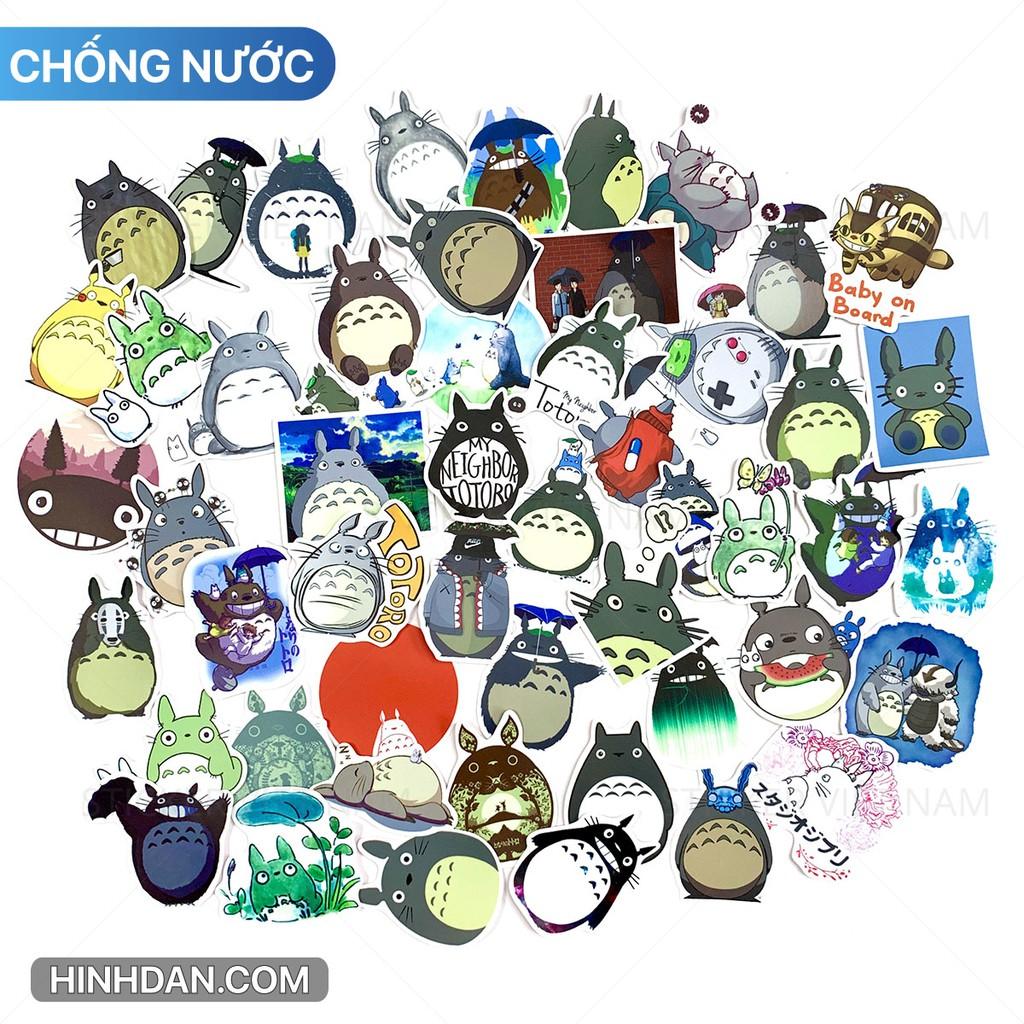 Sticker in hình TOTORO - Dán Trang Trí - Chất Liệu PVC Cán Màng Chất Lượng Cao Chống Nước, Chống Nắng, Không Bong Tróc Phai Màu