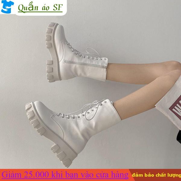 Giày Bốt Đế Dày Thời Trang Anh Quốc Dành Cho Nữ