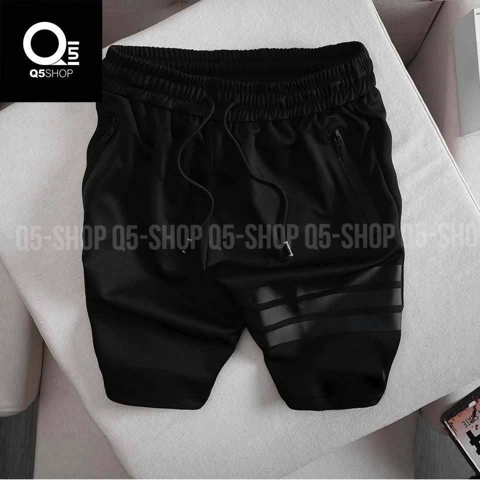 Quần Ngố nam Quần short nam kẻ sọc chất kiệu vải nỉ trơn cao cấp thoáng mát không xù hè Q5