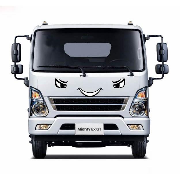 Tem đôi mắt, decal dán xe tải Isuzu, xe Daewoo SM-04