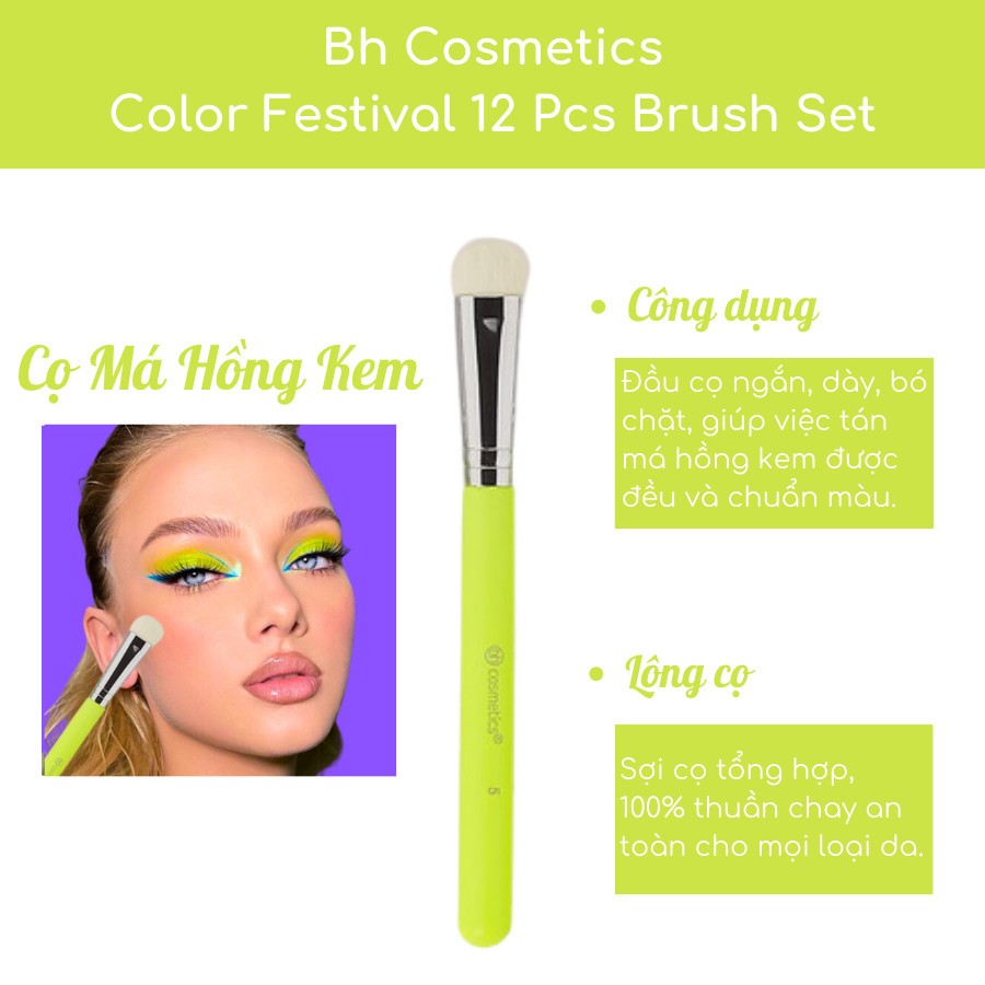 Cọ đa năng dùng cho má hồng kem BH Cosmetics Color Festival 05