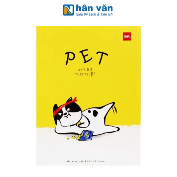 Tập Học Sinh - 4 Ô Ly Vuông - 96 Trang 120gsm - Deli CNA96-PET (Mẫu Bìa Giao Ngẫu Nhiên)
