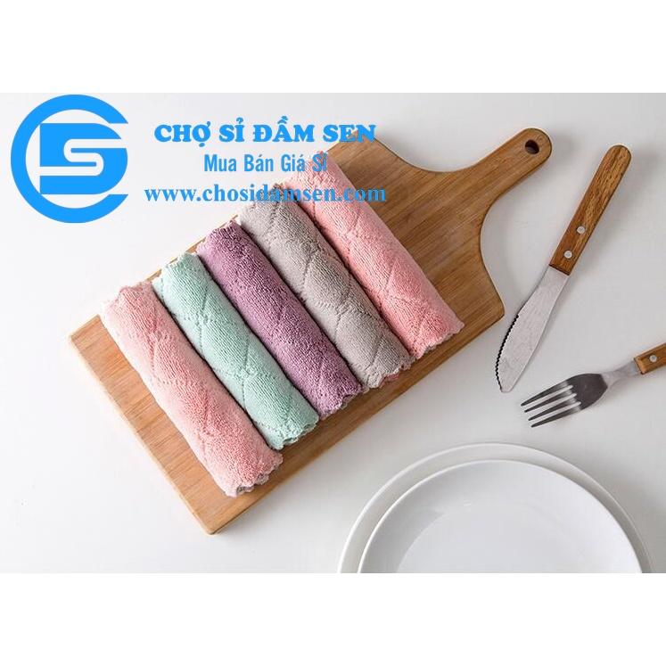 Combo 10 Khăn Lau Chén Bát Đa Năng, Khăn lau chùi nhà bếp dễ giặt sạch, thấm hút cực tốt G188-Khanruachen-10