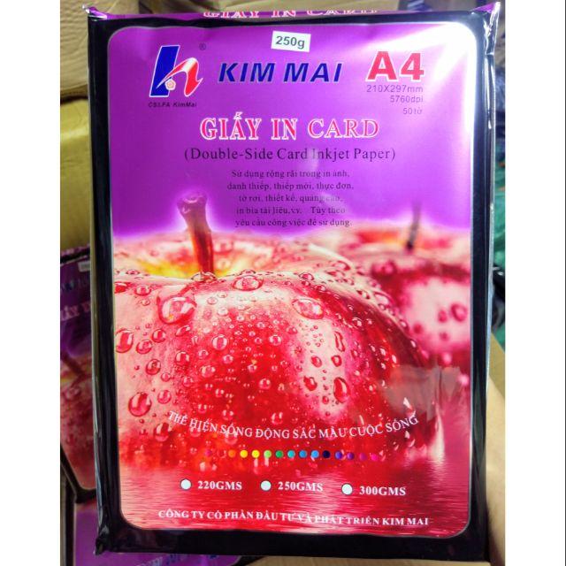 Giấy in phun 2 mặt kim mai,định lượng 250gsm.giấy in card