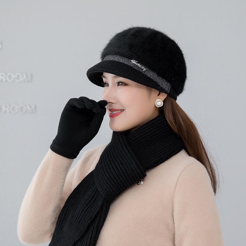 Ba Lô Bộ Bộ Ngoài Trời Dày Beanies Khăn Choàng Cổ Mùa Đông Bộ Nga Nón Mới