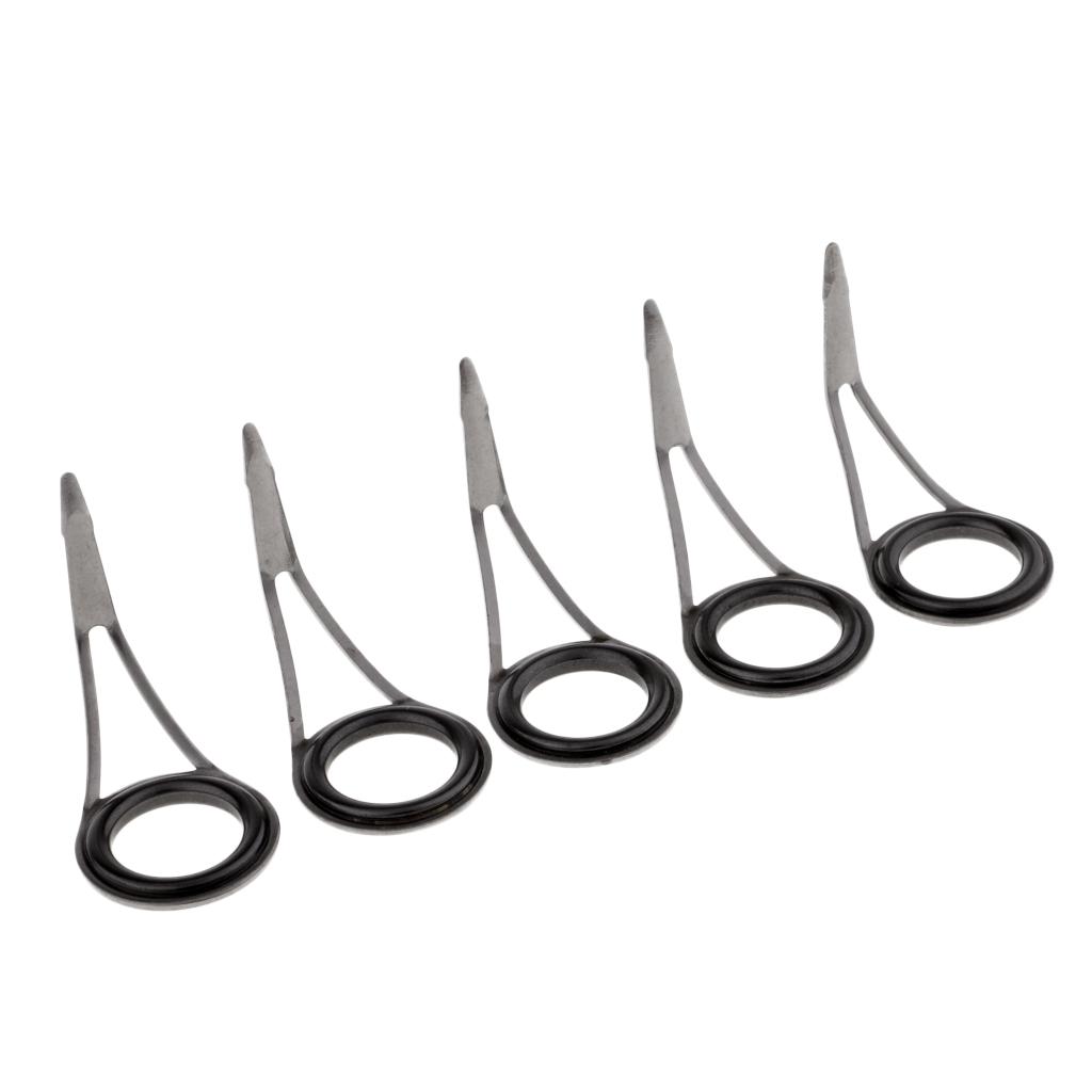 5pcs Fishing Rod Eyes Ceramic Ring Spinning Rod Guides Line Rings