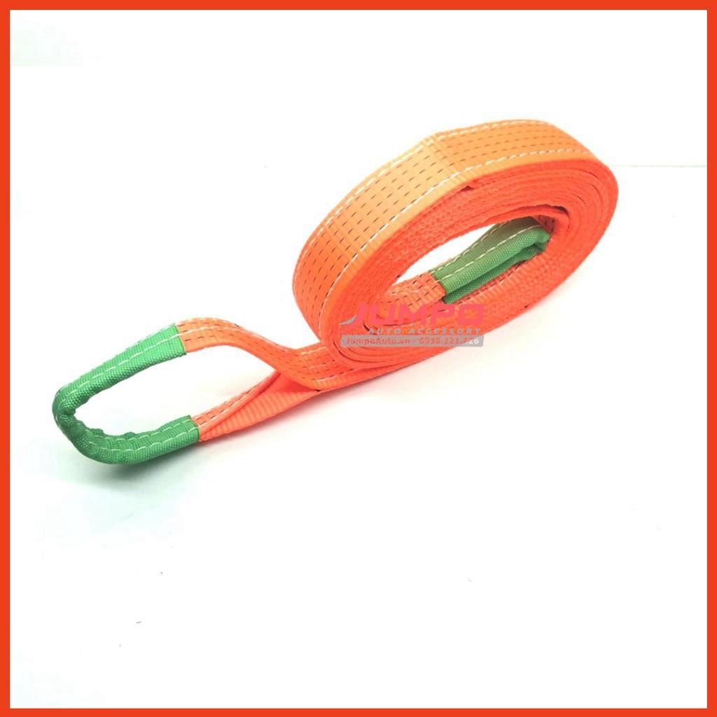 Cáp kéo cứu hộ ô tô 5 tấn 6 mét bản 50mm may 2 lớp