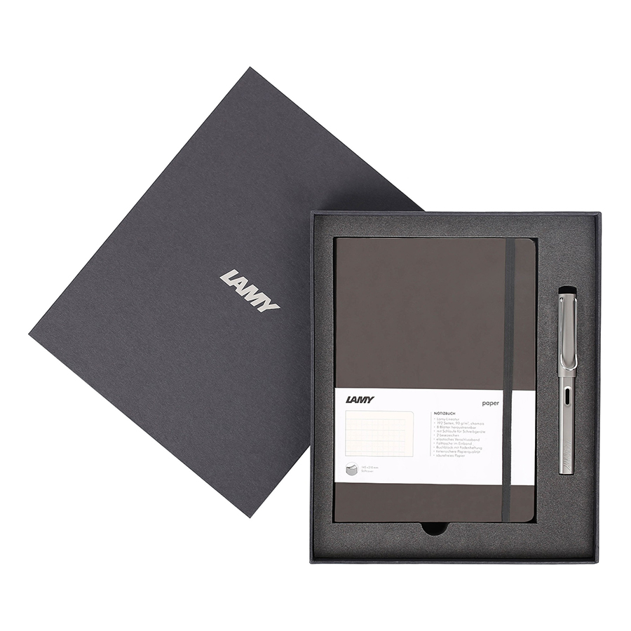 Gift Set Lamy Notebook A5 Softcover Umbra + Lamy Al-Star Grey - GSNAl0013