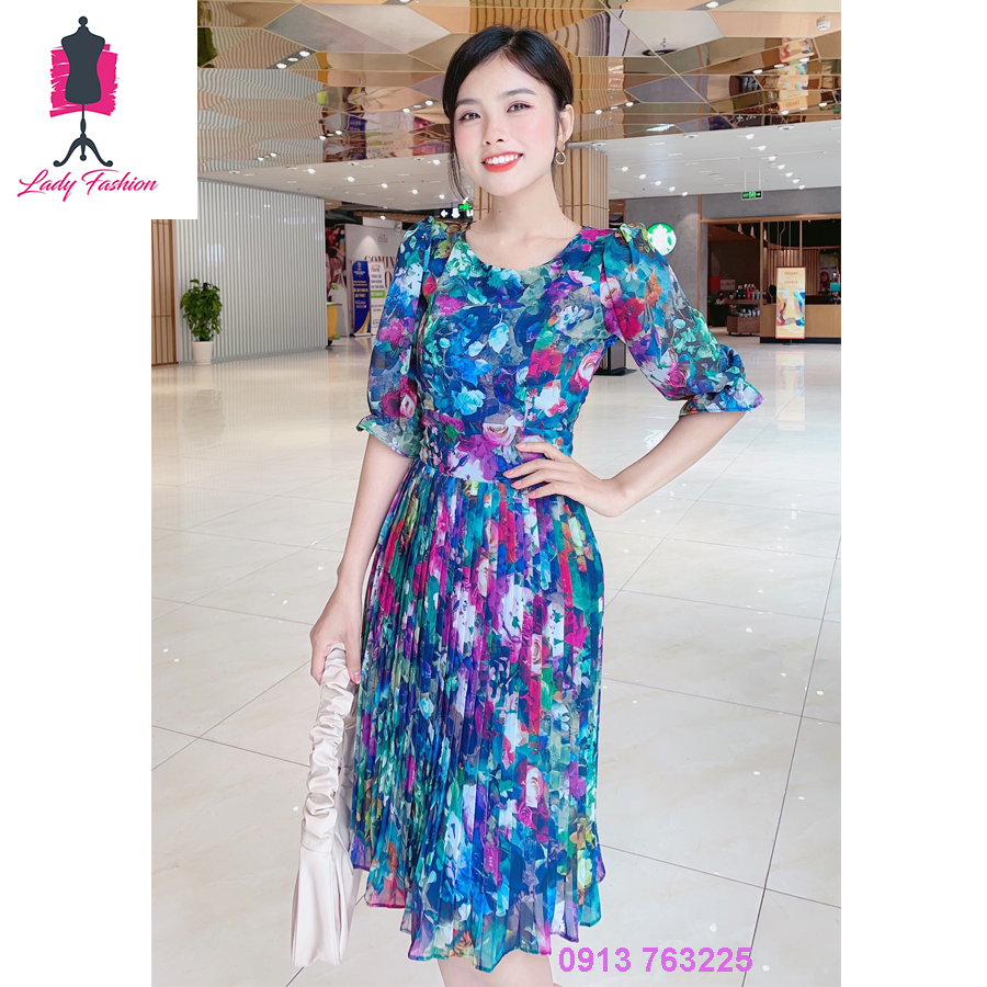 ĐẦM HOA PHỐI DẬP LY TRẺ TRUNG - MS 0603D
