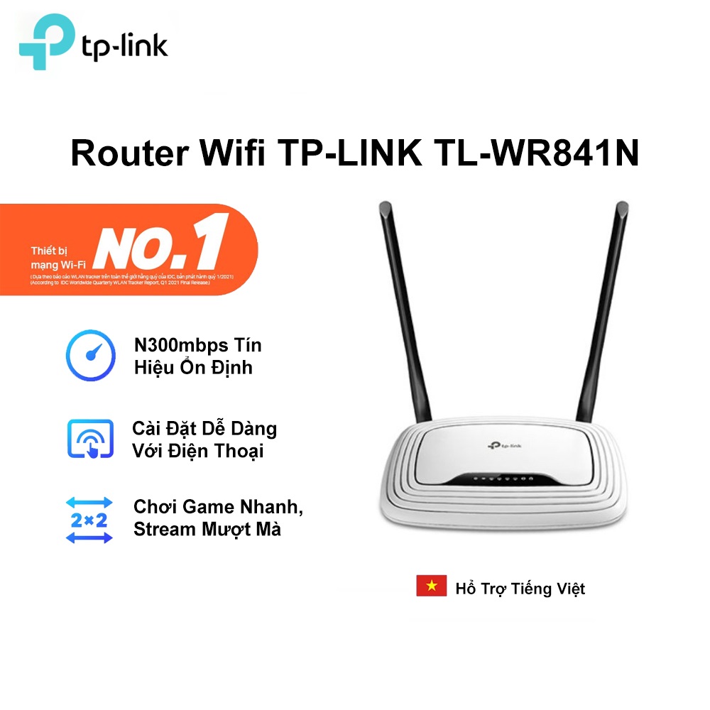 TP-Link TL-WR841N - Router Wifi Chuẩn N Tốc Độ 300Mbps - Hàng Chính Hãng