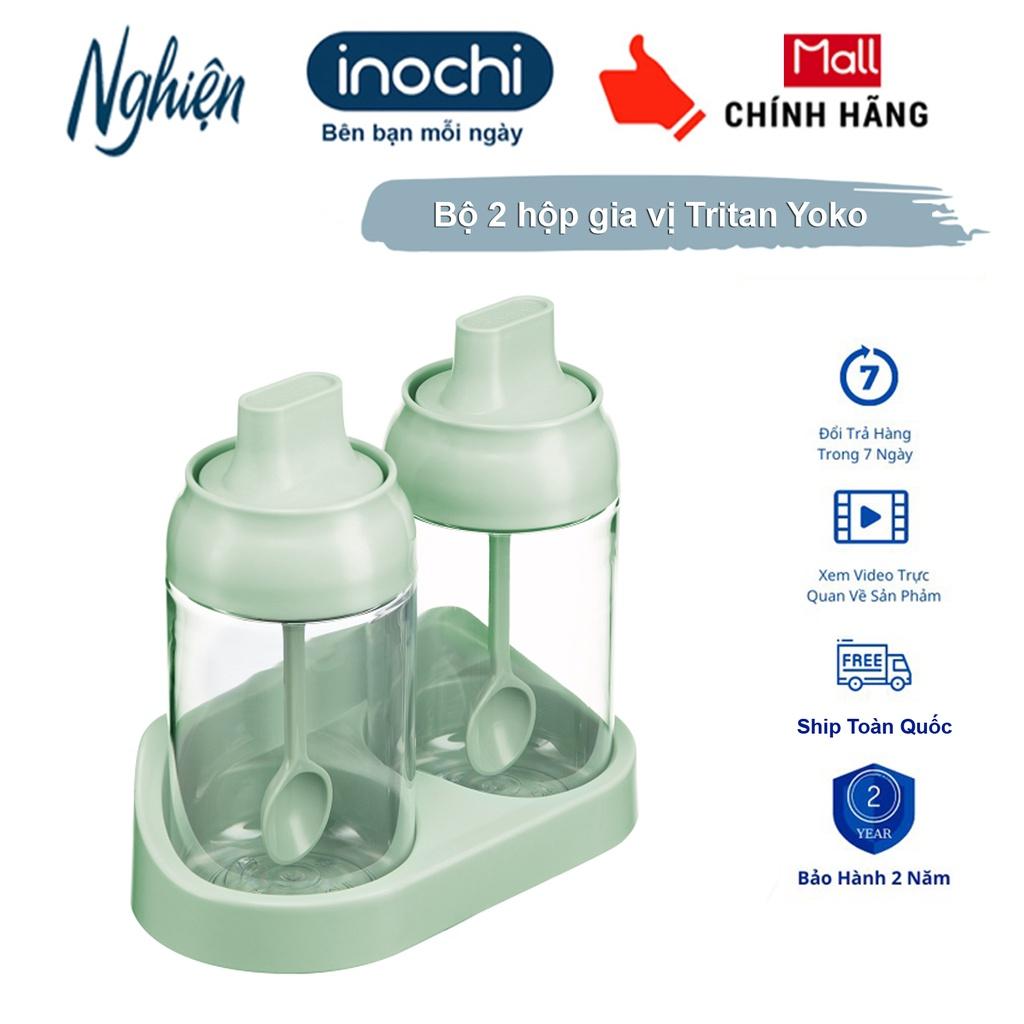 Bộ 2 hộp gia vị Tritan Yoko - Inochi tiêu chuẩn nhật bản