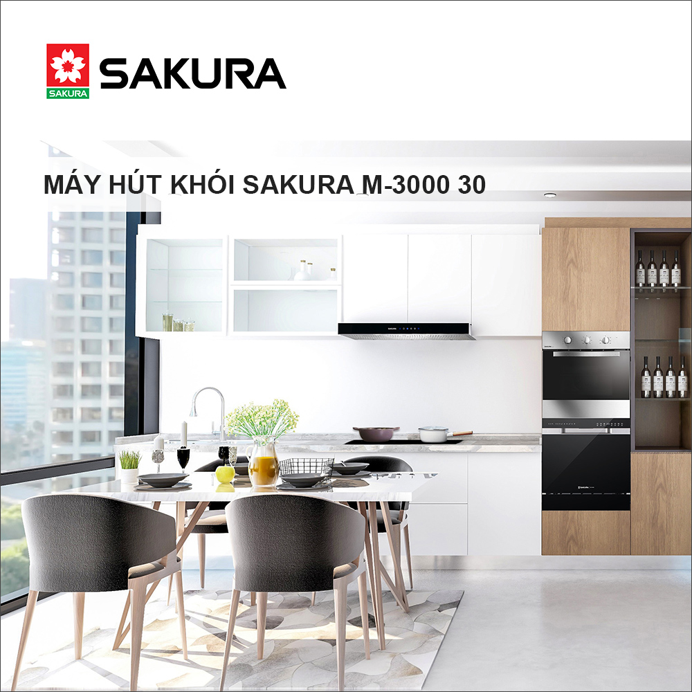 Máy hút khói Sakura M-3000 30 inch - Hàng Chính Hãng
