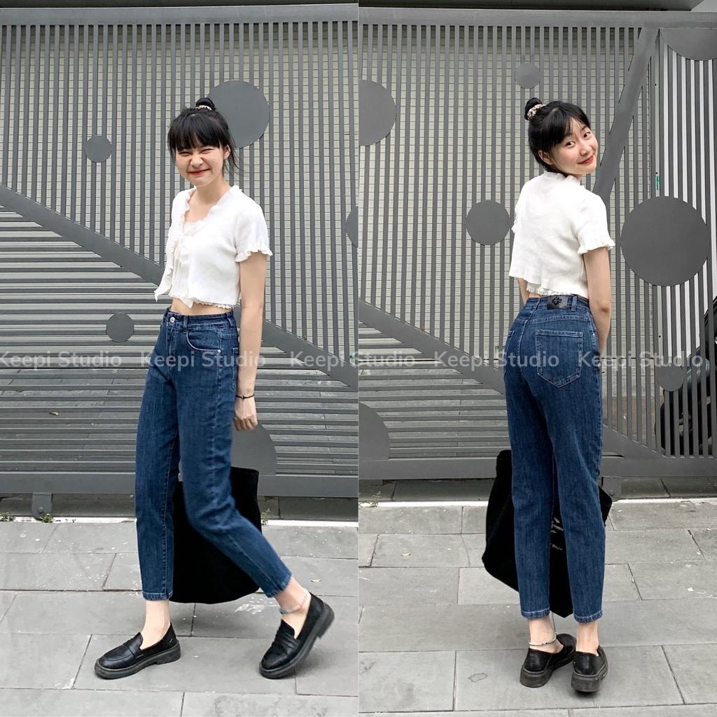 Quần Jeans Baggy Nữ Quần Bò Dáng Baggy Co Giãn