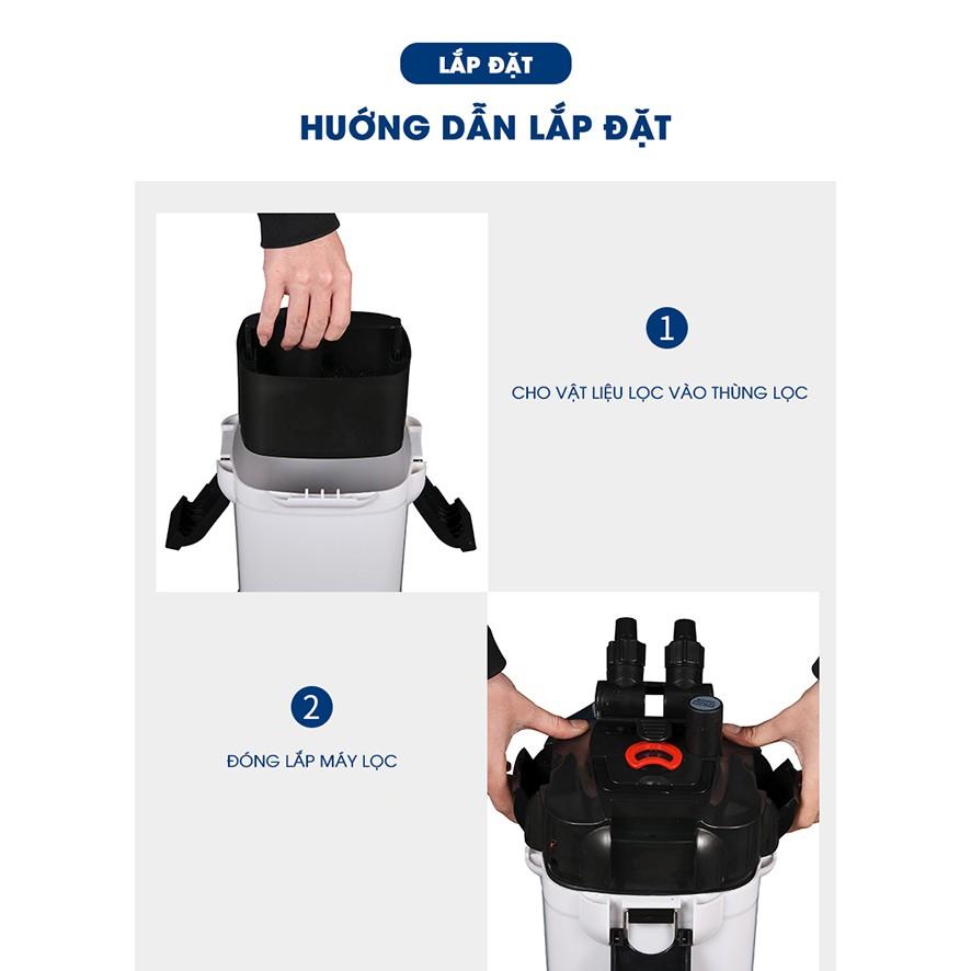 LỌC THÙNG CHO BỂ CÁ, BỂ THỦY SINH TỪ 50-750L