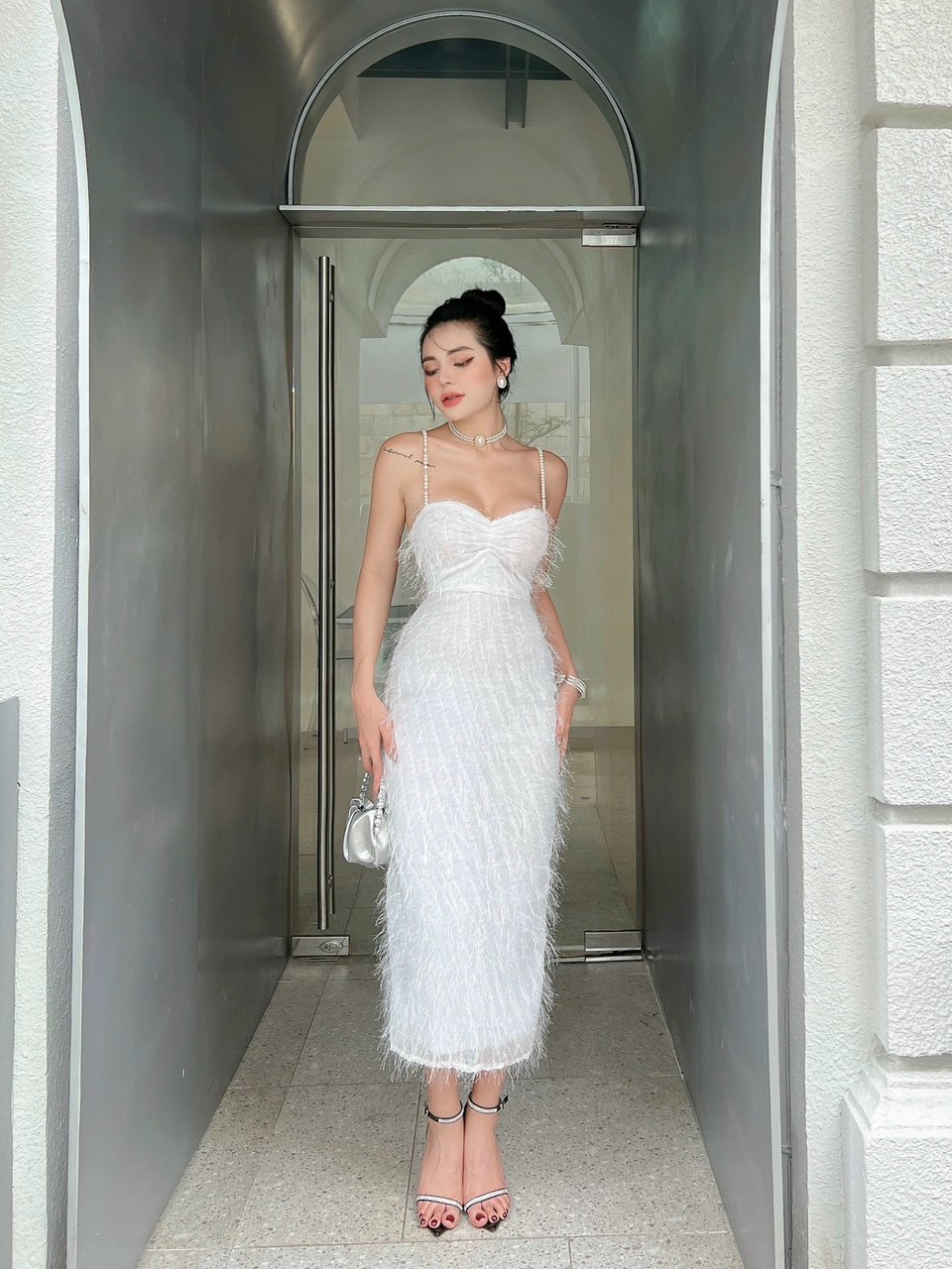 Đầm lông Ngọc 2 dây