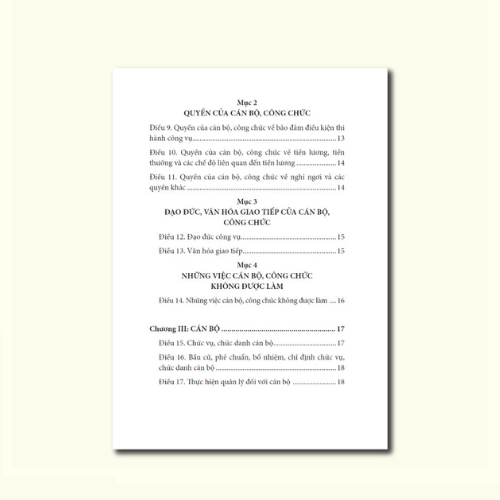 Sách Luật Cán Bộ, Công Chức