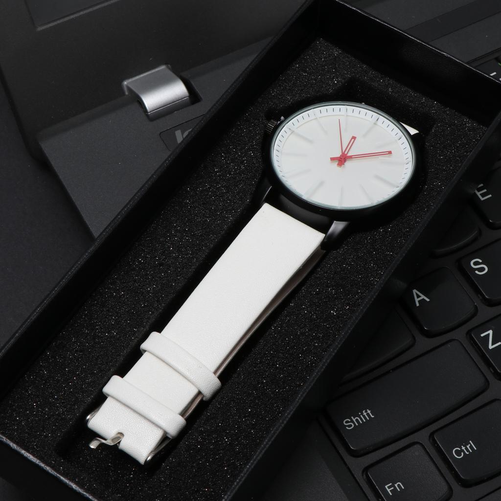 Men's Watch PU Leather Band Analog Quartz Wrist Watches Fashion Gift