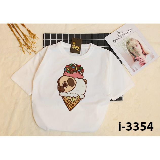 Áo Thun Nữ Tay Lỡ Unisex In Hình Cây Kem Cún Con ATN3354 - J.A Shop
