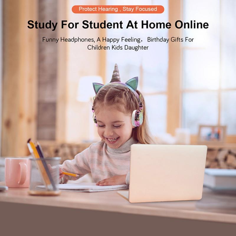 Dễ Thương Có Dây Kid Tai Nghe Có Micro Bé Gái Daugther Nhạc Stereo Tai Nghe Máy Tính Di Động Điện Thoại Game Thủ Kid Tai Nghe Trẻ Em Quà Tặng