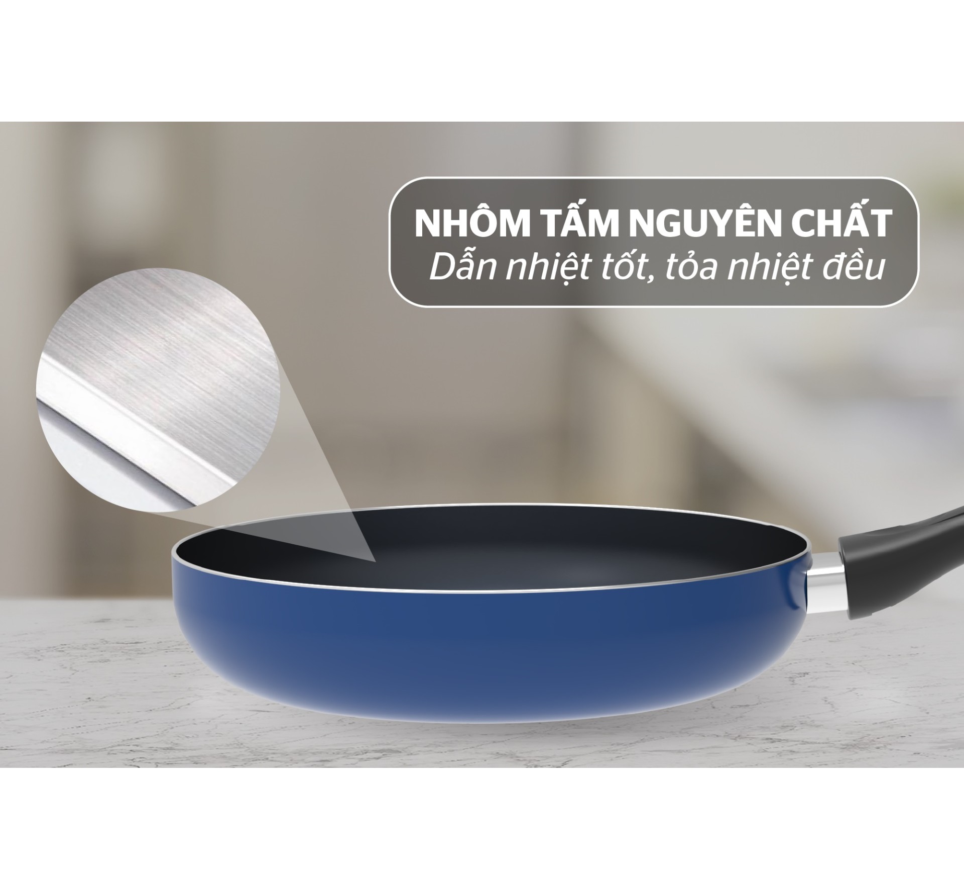 CHẢO TRƠN CHỐNG DÍNH SUNHOUSE SAVING SV28 - Hàng Chính Hãng