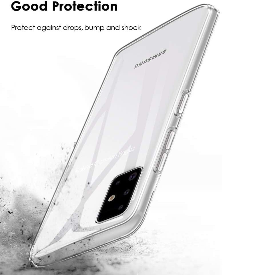 Ốp lưng silicon dẻo trong suốt mỏng 0.6mm cho Samsung Galaxy A51 hiệu Ultra Thin độ trong tuyệt đối chống trầy xước - Hàng nhập khẩu